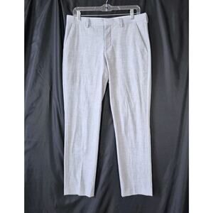 Express Mens Light Gray Slim Fit Dress Pants 30 X 29